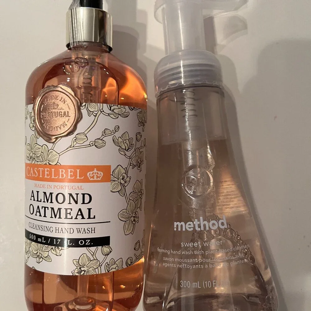 Castelbel‎  (Almond Oatmeal) and Method  (Sweet Water) Hand Soaps (w/a)